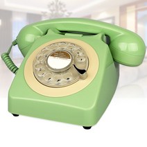 옛날 전화기 유럽 레트로 다이얼 회전식 빈티지 소품, 청록
