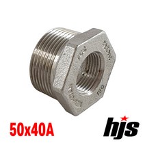 국산 스텐 304 부싱 50x40A / SUS 304 스텐레스 소켓 무독성 부속 연결, 1개