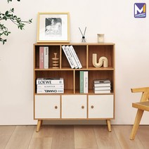 MCOMPANY 책상 책꽂이 간이 수납장 미니 전면 분리 인테리어 책상용 수납함 나무 원목 책장 책상위 선반 정리 사무용 정리함 서랍 2단 3단 우드 파티션 서랍장 북엔드 _코스비, 코스비(높이86cm)