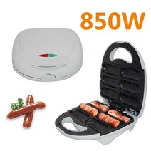 샌드위치메이커 핫샌드위치 크로플기계 전기 핫도그 와플 메이커 - 코팅 크리스피 옥수수 프렌치 머핀 소시지 베이킹 머신 바베큐 아침 식사, 하얀