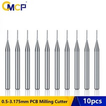 드릴날 밀링 커터 비트 CMCP 10pcs 05 3175mm PCB 세트 초경 CNC 라우터 공구 기계 조각 생크 엔드 밀 228939, 10pcs 1.2mm