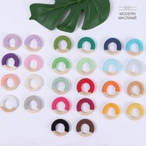 뜨개 나무링 26컬러 쪽쪽이 클립 만들기 마크라메 재료/ koonshop 쿤샵, 7.딥퍼플