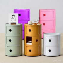 TANC 아이디어 원형 간이 협탁 소형 ins 심플 모던 사이드 선반 미니 협탁, 네이쳐민트