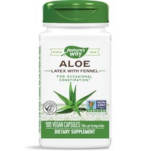네이쳐스웨이 알로에 라텍스 펜넬 140mg 베지테리안 캡슐, 100개입, 1개