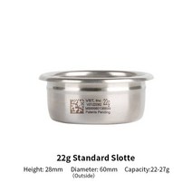 VST58mm 15182022g 에스프레소 커피 필터 바구니 KEES Synesso Slayer LM LELIT 압력 머신 포터필터, 22g standard slotte