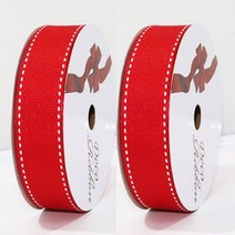 금비 골직스티치리본(25mm x 15m)1+1, 15m, S# 30 빨강(1+1)