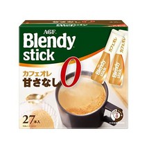 AGF 블렌디 스틱 달지않은 무설탕 카페오레 27개입 라떼