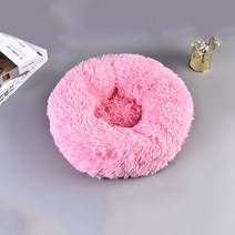 대형견 유모차 개모차 웨건 매우 부드러운 애완 동물 개 둥근 겨울 따뜻한 긴 봉제 대형 강아지 쿠션, 4.GW-pink - 40cm
