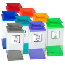 [위드리빙] 포트형 투명휴지통50 (P.C몸통+ABS뚜껑) WL-2818, 회색(플라스틱), 회색(플라스틱)