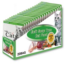 더캣츠 소프트 스프 타입 고양이간식 파우치, 치킨 + 연어 혼합맛, 200개