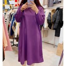 [비단소녀] 데일리 루즈핏 여성용 긴팔 일자 롱 원피스 홈웨어 빅사이즈 (5color)