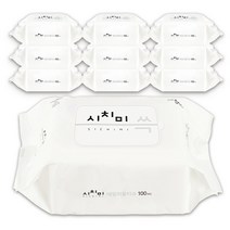 한스웰 시치미 데일리 물티슈 대용량 리필형, 10개, 100매입