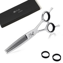헤어 커팅 가위 전문가용 날카로운 얇아짐/텍스처 이발소 가위 15.2cm6인치 미용 가위 여성 남성용 일본 스테인리스 스틸 미세 조절 나사 포함, 23 Teeth Thinning Scissors