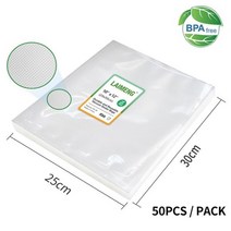 LAIMENG 식품 포장용 진공 50 봉지 Vac Sealer Sous Vide Vaccume 포장기 P105 용 PreCut 보관 가방, CHINA_50pcs25-30cm