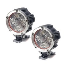 락모터스 오토바이 안개등 12V LED 전조등 써치라이트 후미 전조 보조등 조명 바이크 퀵보드, 슬림원형안개등(실버1P)