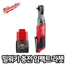 밀워키 M12 FIR38-302B 충전임팩라쳇렌치 가방포함 3.0AH 2밧데리 밀워키충전임팩렌치, 1개