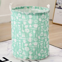 세탁 바구니 Foldable 코튼 린넨 라운드 방수 주최자 양동이 햄퍼 의류 장난감 대용량 홈 스토리지, A-13