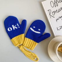여자겨울장갑 손가락없는장갑 스웨이드장갑 수면장갑 벙어리반장갑 여성패딩장갑 Winter Blue Gloves Mitte