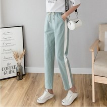 오너클랜 SALE 여름 라인 스판 9부 여성 린네 면 바지 밴딩팬츠[W6404CA]