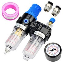Tailonz Pneumatic 1/4 Inch NPT AFC2000 Air Filter Pressure Regulator Kit（0-145 Psi）Air Tool Compress, 1