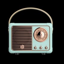 휴대용cd플레이어 씨디플레이어 레트로 블루투스 스피커 무선 usb 충전 서브 우퍼 fm, style1-파란색