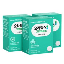 오라틱스 그린브레스 구강 유산균 영양제 면역 특허 유산균 30정 입냄새 구취 전용 3box, 3개, 1000mg