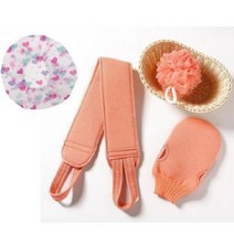 떼밀이 때미는기구 등밀이 때수건 등때밀이 타올 장갑 집에서 셀프 떼밀기 샤워손 때술술, 핑크, 핑크