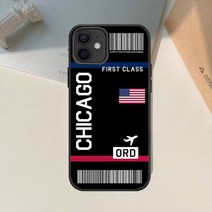 시카고밴더 보스턴 뉴욕 마이애미 시카고 비행 티켓 소프트 TPU 커버 폰 케이스 Apple IPhone 11 Pro XS MA, 03 a3_06 for iPhone 12 Mini