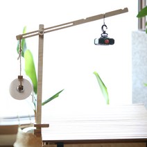 팔토 테이블 랜턴걸이 우드 원목 롤테이블 감성 캠핑 용품 거치대 조명 스탠드 자작나무, 네츄럴, 110도