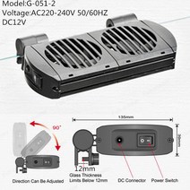 어항 냉각기 쿨러 12V 저소음 수조 냉풍 냉각 팬 수생 식물 쿨러 온도 제어 해양 수족관 산호초, [11] G-051-2, [02] AU adapter plug
