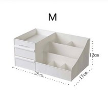 공주화장대 엔틱 정리함 메이크업 수납 플라스틱 상자 나무 대용량 화장품 서랍 화장대 스킨 케어 랙, 01 plastic box  M