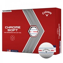 캘러웨이 크롬 소프트 360 트리플 트랙 골프공 100% 정품보장, White, #1-#4, 12-Ball Pack, 1개