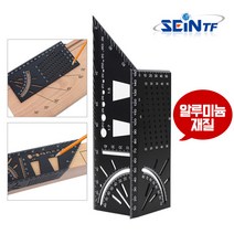 세인티에프 목공용 각도자 목공자 목공용 알루미늄, 블랙(알루미늄), 1개