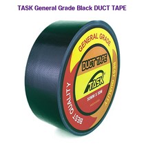 테스크 수출용 국산 덕트테이프(DUCT TAPE) 50MM X 50M 일반형 BLACK, 1개