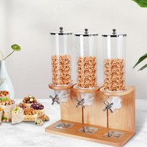 시리얼 디스펜서 오트빌 호텔 뷔페 조식 시리얼 용기 셀프바, A.브라운 2구(8L)