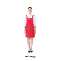 예경 메쉬 한줄체크 H형 방수 앞치마 (중), PO-7999(빨강)