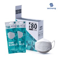[프리텍] KF80 황사방역 마스크 대형 화이트 50매/100매, 100매