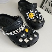 [메리고라운드아뜰리에]체커보드 스마일 파츠 세트 신발꾸미기 DIY