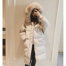 여성 세련되고 포근한 후드퍼 롱패딩 무난 20대 따뜻