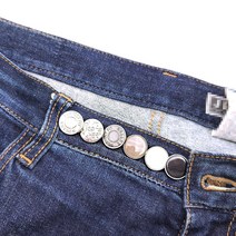 골든트리 바지 허리 조절 요술 단추 바지단추 청바지단추 정장바지단추 캐쥬얼, 실버-PERFECTFIT
