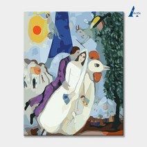 아트픽스 DIY 명화그리기 유화그리기세트 F-인물, F33-샤갈 에펠탑의 신랑 신부