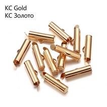 30-50 개몫 크림프 엔드 캡 슬라이더 걸쇠 버클 튜브 diy 팔찌 커넥터 보석 만들기 액세서리에 대한 직조기 결과, kc 골드, 13mm x 50개