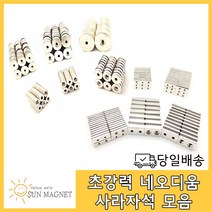 [태양마그네트] 초강력 네오디움 사라자석(원형 사각) 모음, 사각사라(20×10×4mm/작은), 2개