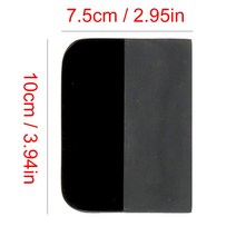 PPF 스크레이퍼 핑크 그린 스퀴지 탄소 섬유 비닐 포장 고무 스퀴지 자동차 필름 스티커 디테일링 도구 T21, black 10x7.5cm