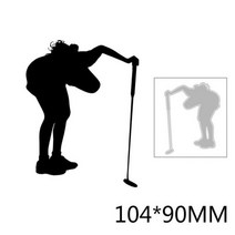 골프 스포츠 우산 핫 DIY 놀이 클럽 공 배낭 실루엣 금속 절단 다이 스크랩북 스탬프 없음 2022