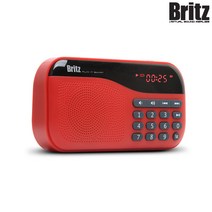 무료 브리츠 BA-PR1 Plus 포터블라디오 레드 FM라디오 MP3 재생 스피커