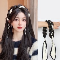 BLOWFISHFUGU 머리띠가발일체형 꼬임 머리띠 꼬임헤어밴드 여성헤어밴드머리띠 더부룩