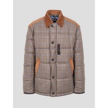 JUNYA WATANABE 준야와타나베 MAN Men Wool Check ✕ Cotton Corduroy Selvedge Duck Padded Jacket - Brown