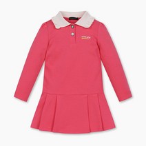 [베네통키즈7] QAOP51241PK 카라 플리츠 원피스