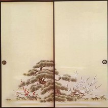 명상 방석 일본 푸시마 문지 2 장/쌍 와시 목판 장식 벽지 소지 슬라이딩 도어 침실 거실 108배, 4.736